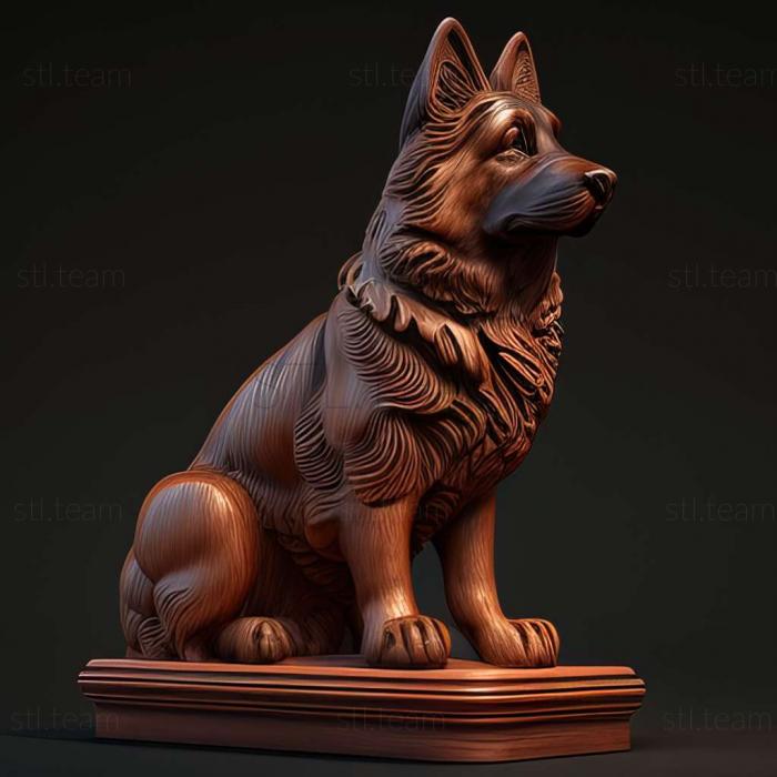 3D model Picardy Shepherd dog (STL)